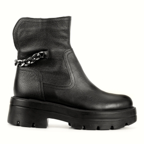 Black  boots with a chain